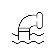 Periscope outline icons, minimalist vector illustration ,simple transparent graphic element .Isolated on white background