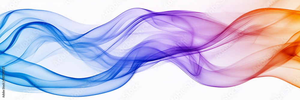 Poster Colorful flowing waves create a mesmerizing visual effect