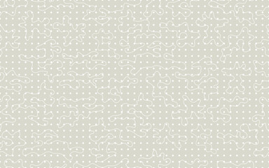 Abstract seamless pattern doodles dot grid white vector texture fabric textile paper print packaging wrapping wallpaper background