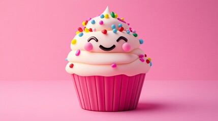 Cute cupcake character