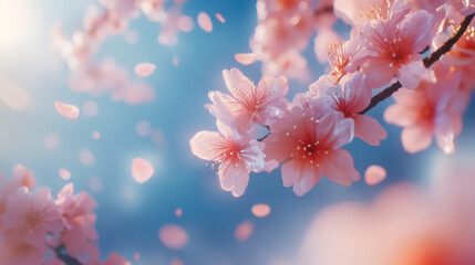 A cherry blossom branch in full bloom