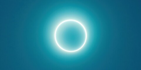 Blue circle with a white circle in the middle