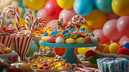 A Colorful Candyland: Sweet Treats and Sugar Rush