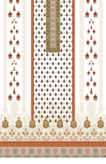 women's dress front panel design for digital textile fabric print.	
