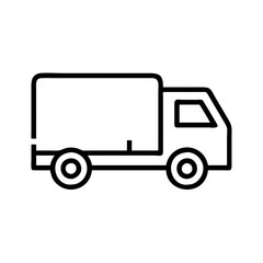 Fototapeta premium delivery truck icon, delivery truck vector icon, delivery truck flat illustration.