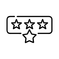 product review stars icon, product review stars vector icon, product review stars flat illustration.


