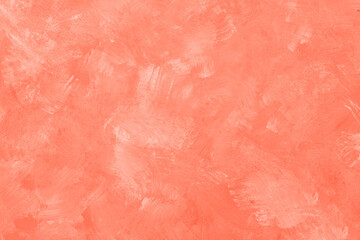 Painted bright orange rough background or texture, plaster, part of the wall, abstract wallpaper for design