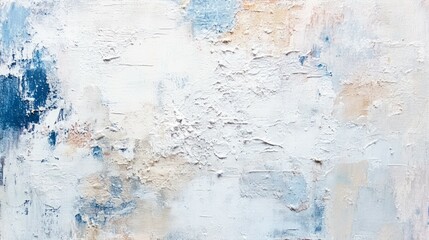 Obraz premium White distressed stained off-white canvas, wall texture background