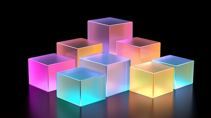 Obraz premium Abstract colorful cubes background