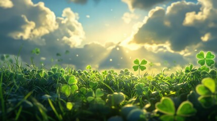 Obraz premium A whimsical illustration of a grassy field densely digital pic