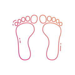 Foot print vector icon