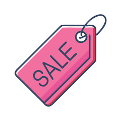 sale tag icon, sale tag vector icon, sale tag flat illustration.