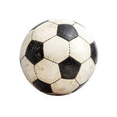 Fototapeta premium Transparent background showcasing the history of a beloved soccer ball, ideal for sports projects capturing the essence of athletic competition and the joy of playing