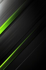 Obraz premium Abstract black and green line art featuring dynamic diagonal strokes and a sleek modern aesthetic.