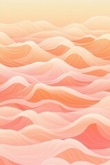 Fototapeta premium Soft, undulating waves in warm coral hues create a serene and calming atmosphere.