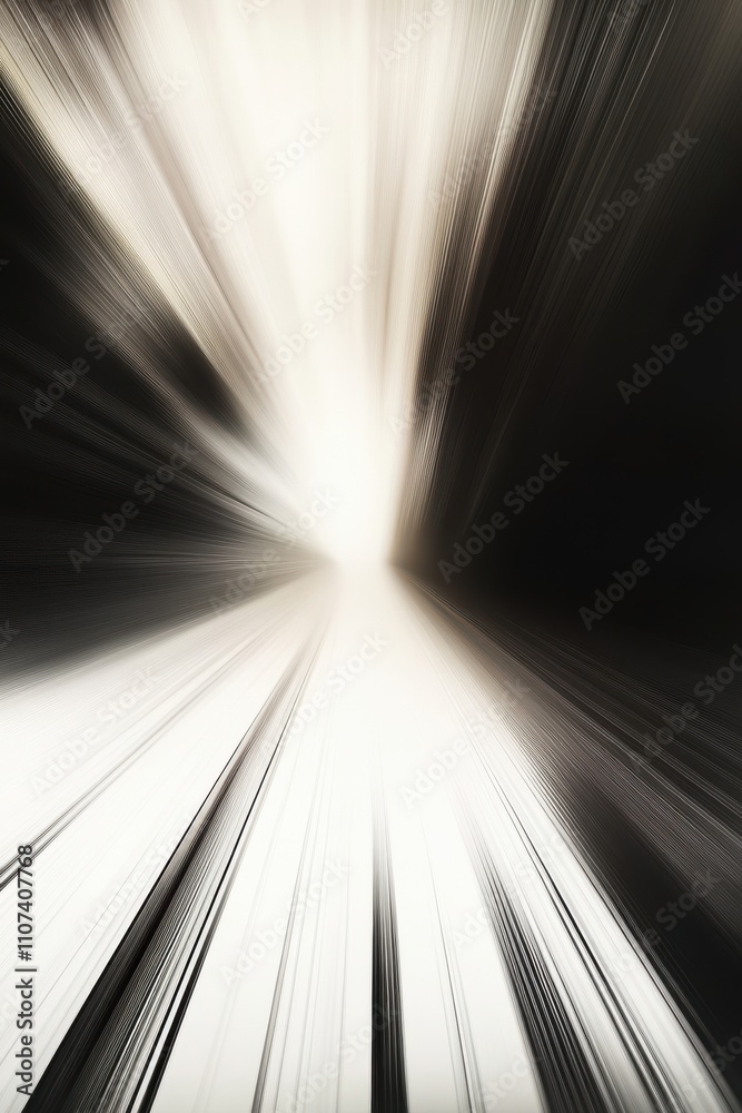 Poster a dynamic abstract image featuring streaks of light in varying shades, creating a sense of movement 