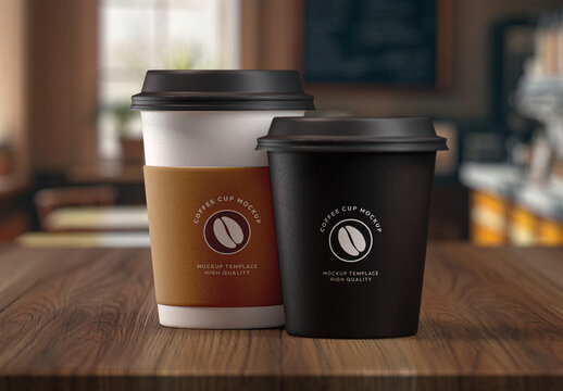 Takeaway Coffee Cups Mockup
