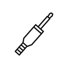 Audio jack icon Simple thin line flat symbol