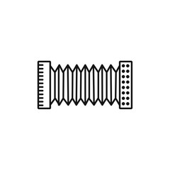 Bandoneon instrument Simple thin line flat symbol
