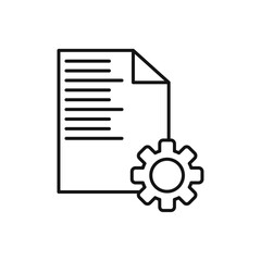 Compile icon Simple thin line flat symbol