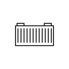 Container icon Simple thin line flat symbol