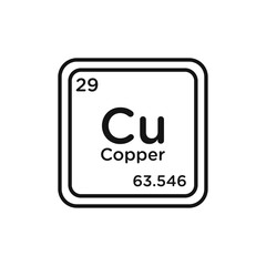 Copper icon Simple thin line flat symbol