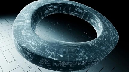 HUD Futuristic holographic scan, Smart city technology Internet connection, Technology digital data center communication abstract background