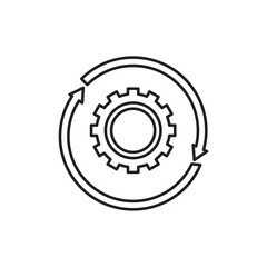 Fototapeta premium Function icon Simple thin line flat symbol