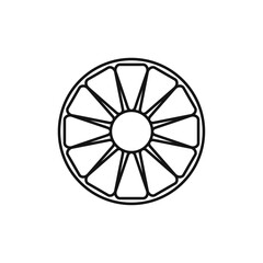 Grapefruit icon Simple thin line flat symbol