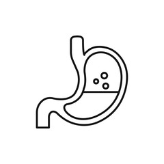 Gut icon Simple thin line flat symbol