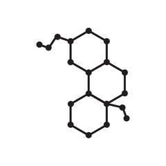 Hormones icon Simple thin line flat symbol