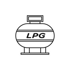 Obraz premium LPG icon Simple thin line flat symbol