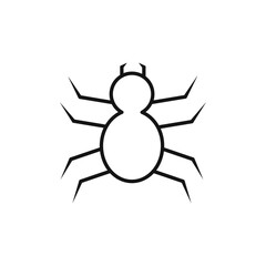 Spider icon Simple thin line flat symbol
