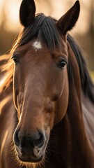 Obraz premium a closeup of horse eyes