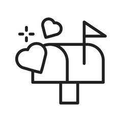 Mailbox Icon vector image. Suitable for use on web apps, mobile apps, and print media.