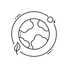 Ozone layer vector icon