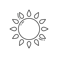 Sun vector icon