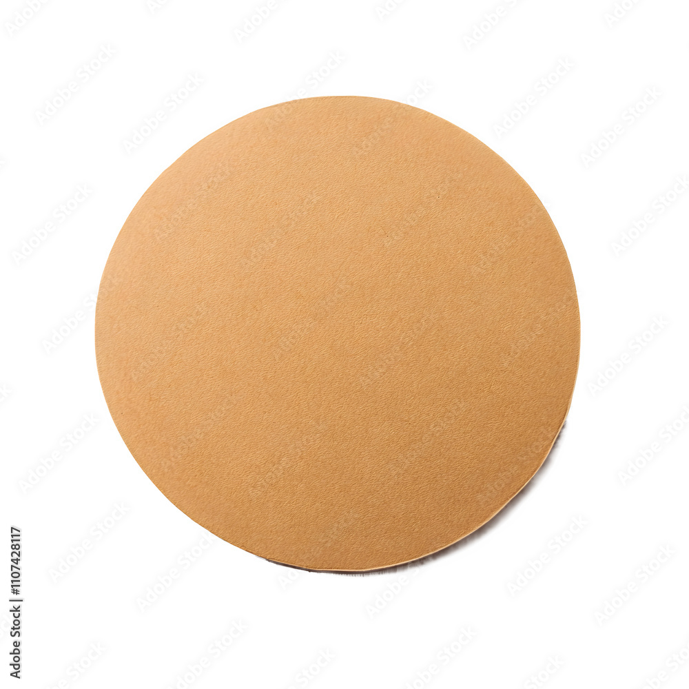 Poster round beer coaster with transparent background and clipping path, ideal for product presentations an