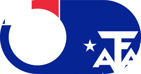 Obraz premium Home Shape Of Icon French Southern & Antarctic Land Flag