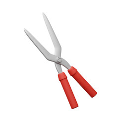 3d illustration of Gardening shears 