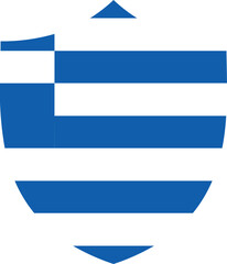 Shield Icon of Greece Flag