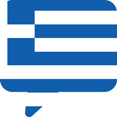 Obraz premium Chat Icon of Greece Flag