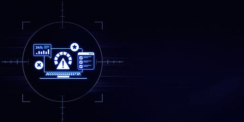 Fototapeta premium Network Experience Score measures the quality and reliability of network services