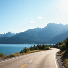 Obraz premium road to the mountains