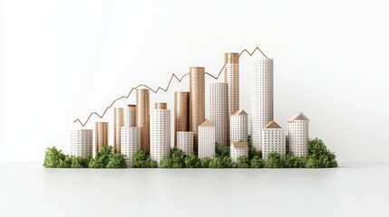 Dynamic group discussion on property trends and investment strategies urban setting data visualization professional environment analytical perspective for real estate insights