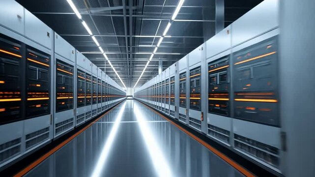 Solid-state battery manufacturing facility producing advanced energy storage units for future cars.