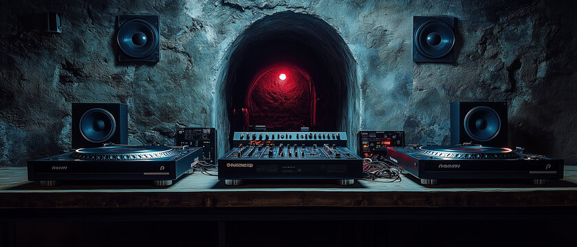 Dark techno bunker