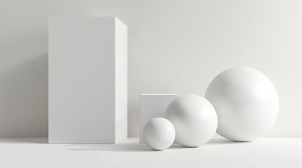 Monochrome Modernity: The Dynamic Interplay of Light and Shadow in 3D Geometric Art