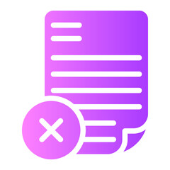Obraz premium Reject gradient icon