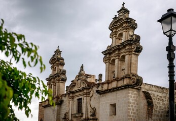 Historic Church Facade in Oaxaca